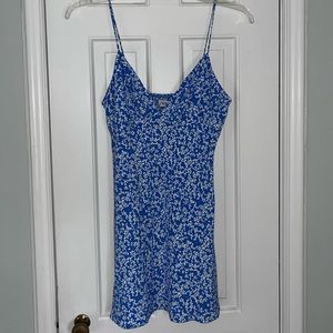 Zara Blue and White Floral Mini Dress